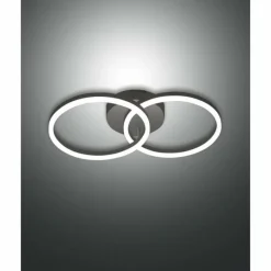 Luminaires Fabas Luce Plafonnier Fabas Luce Giotto LED Noir, 1 lumière* Éclairage Led