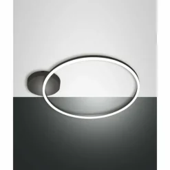 Luminaires Fabas Luce Plafonnier Fabas Luce Giotto LED Noir, 1 lumière* Éclairage Led