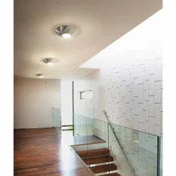 Luminaires Fabas Luce Plafonnier Fabas Luce Lizzy LED Nickel mat, 1 lumière* Éclairage Led