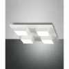 Luminaires Fabas Luce Plafonnier Fabas Luce Lucas LED Blanc, 4 lumières* Éclairage Led