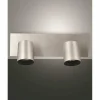 Luminaires Fabas Luce Plafonnier Fabas Luce Modo Aluminium, 2 lumières* Plafonniers