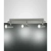 Luminaires Fabas Luce Plafonnier Fabas Luce Niko LED Nickel mat, 3 lumières* Éclairage Led