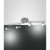 Luminaires Fabas Luce Plafonnier Fabas Luce Niko LED Nickel mat, 4 lumières* Spots Et Projecteurs