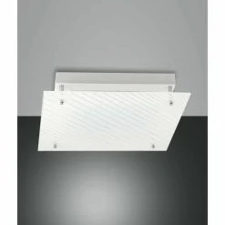 Luminaires Fabas Luce Plafonnier Fabas Luce Plisset LED Blanc, 1 lumière