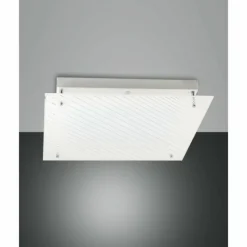 Luminaires Fabas Luce Plafonnier Fabas Luce Plisset LED Blanc, 1 lumière