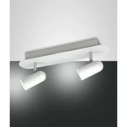 Luminaires Fabas Luce Plafonnier Fabas Luce Spotty LED Blanc, 2 lumières* Éclairage Led