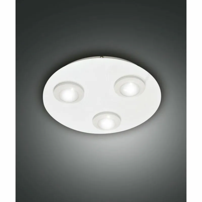 Luminaires Fabas Luce Plafonnier Fabas Luce Swan LED Blanc, 3 lumières* Éclairage Led