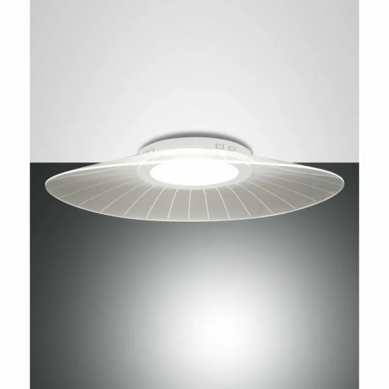 Luminaires Fabas Luce Plafonnier Fabas Luce Vela LED Blanc, 1 lumière
