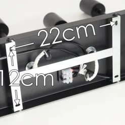 Lampes Vintages & Rétros-hofstein Plafonnier Fabius Noir, 1 lumière