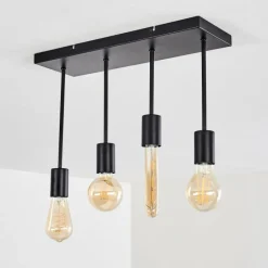 Lampes Vintages & Rétros-hofstein Plafonnier Fabius Noir, 1 lumière