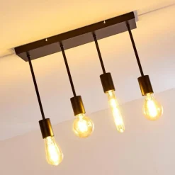 Lampes Vintages & Rétros-hofstein Plafonnier Fabius Noir, 1 lumière