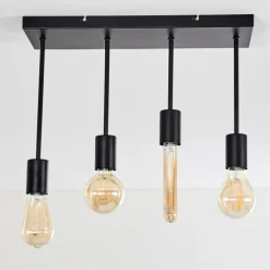 Lampes Vintages & Rétros-hofstein Plafonnier Fabius Noir, 1 lumière