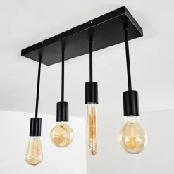 Lampes Vintages & Rétros-hofstein Plafonnier Fabius Noir, 1 lumière