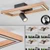Luminaires Scandinaves-hofstein Plafonnier Fairburn LED Brun, Couleur bois, Noir, 2 lumières