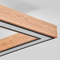 Luminaires Scandinaves-hofstein Plafonnier Fairburn LED Brun, Couleur bois, Noir, 2 lumières