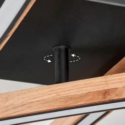 Luminaires Scandinaves-hofstein Plafonnier Fairburn LED Couleur bois, Noir, 1 lumière