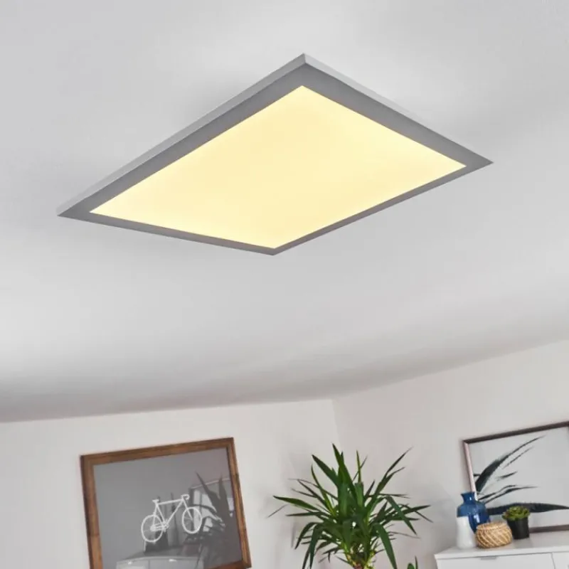 hofstein Plafonnier Farc LED Argenté, 1 lumière, Télécommandes