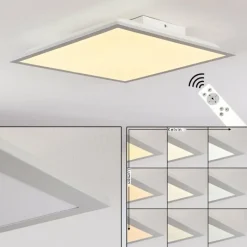 hofstein Plafonnier Farc LED Argenté, 1 lumière, Télécommandes