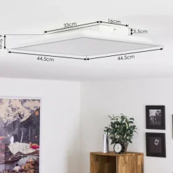 hofstein Plafonnier Farc LED Argenté, 1 lumière, Télécommandes