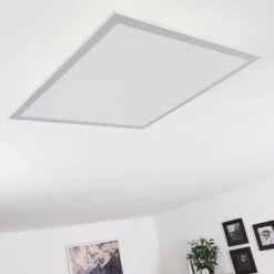 hofstein Plafonnier Farc LED Argenté, 1 lumière, Télécommandes