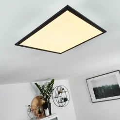 hofstein Plafonnier Farc LED Noir, Blanc, 1 lumière, Télécommandes