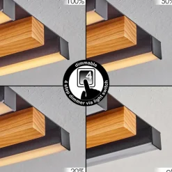 hofstein Plafonnier Favorina LED Écru, Noir, 1 lumière