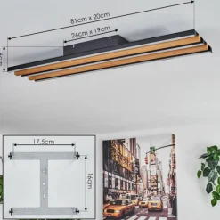 hofstein Plafonnier Favorina LED Écru, Noir, 1 lumière