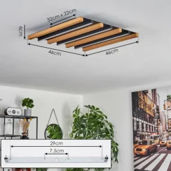 hofstein Plafonnier Favorina LED Écru, Noir, 1 lumière