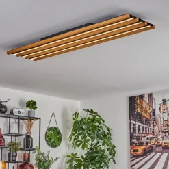 hofstein Plafonnier Favorina LED Écru, Noir, 1 lumière, Télécommandes