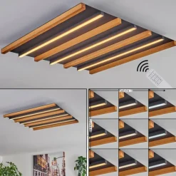 hofstein Plafonnier Favorina LED Écru, Noir, 1 lumière, Télécommandes