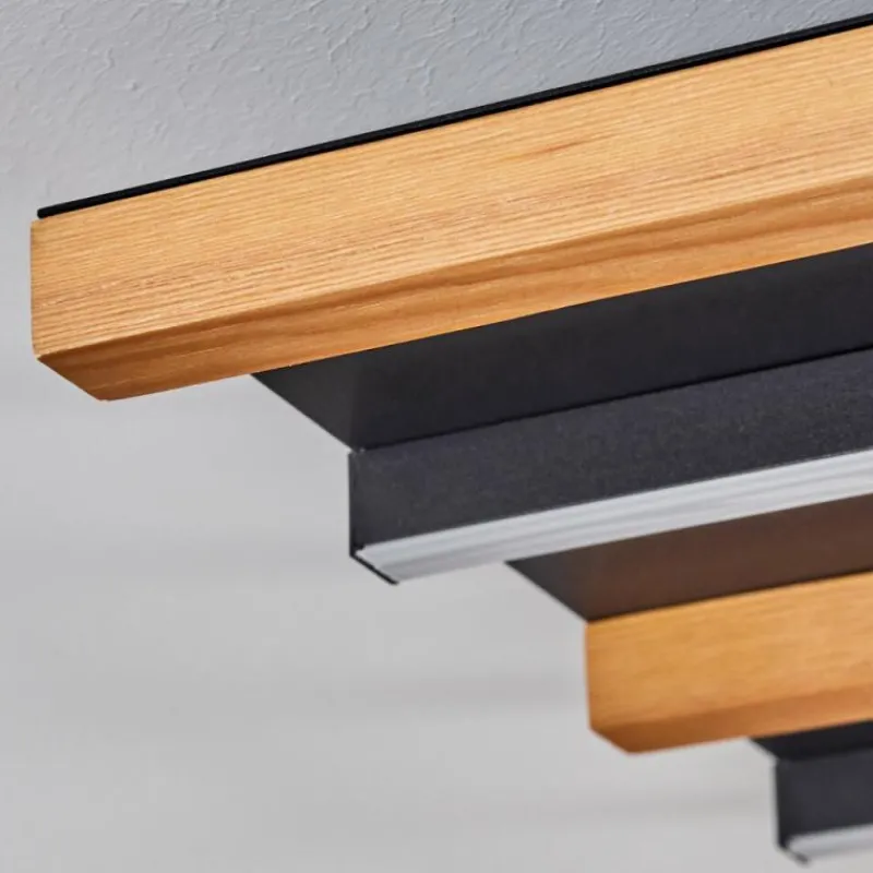 hofstein Plafonnier Favorina LED Écru, Noir, 1 lumière, Télécommandes