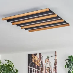 hofstein Plafonnier Favorina LED Écru, Noir, 1 lumière, Télécommandes