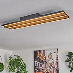 hofstein Plafonnier Favorina LED Écru, Noir, 1 lumière, Télécommandes