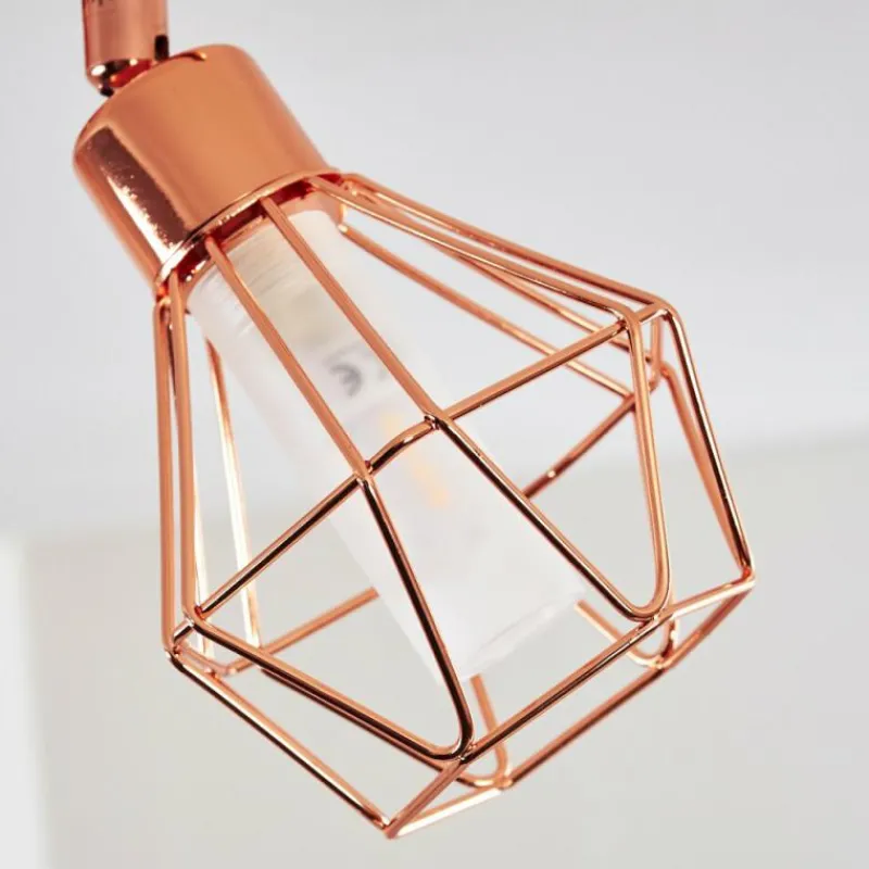 hofstein Plafonnier Ferrand LED Cuivre, 2 lumières