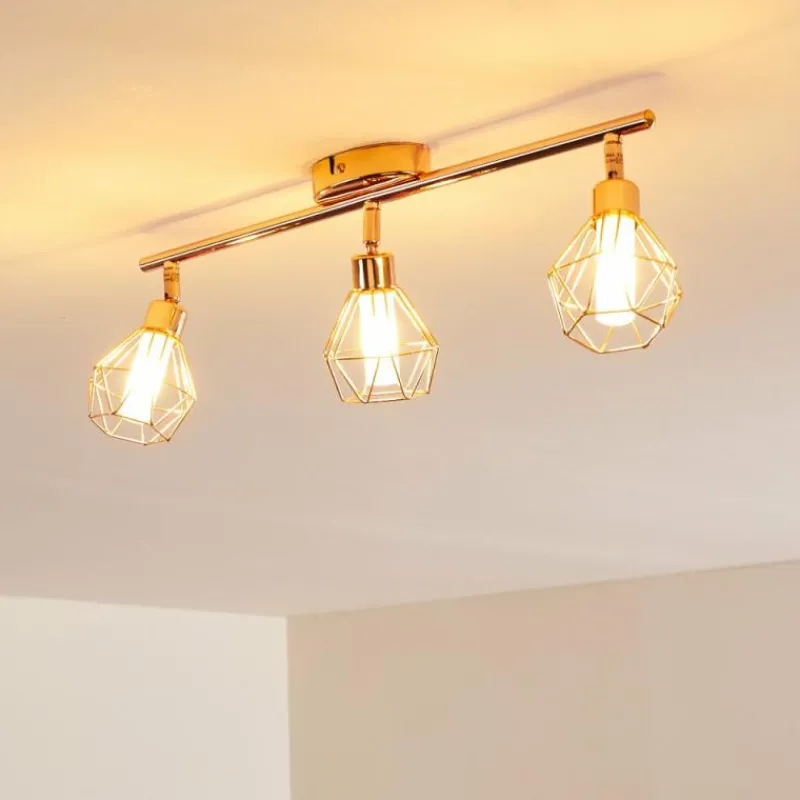 hofstein Plafonnier Ferrand LED Cuivre, 3 lumières