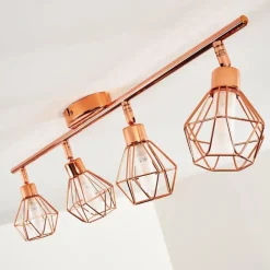 hofstein Plafonnier Ferrand LED Cuivre, 4 lumières