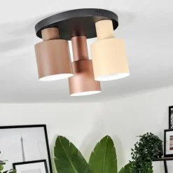 hofstein Plafonnier Fessade Beige, Brun, Bronze, 3 lumières