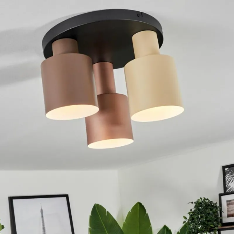 hofstein Plafonnier Fessade Beige, Brun, Bronze, 3 lumières