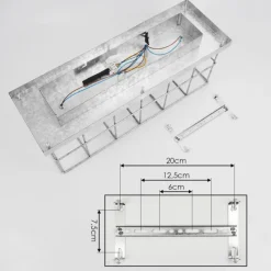 Lampes Industrielles-hofstein Plafonnier Fevaag Chrome, Argenté, 3 lumières