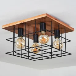 hofstein Plafonnier Fevaag Écru, Noir, 4 lumières