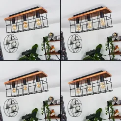 hofstein Plafonnier Fevaag Écru, Noir, 3 lumières