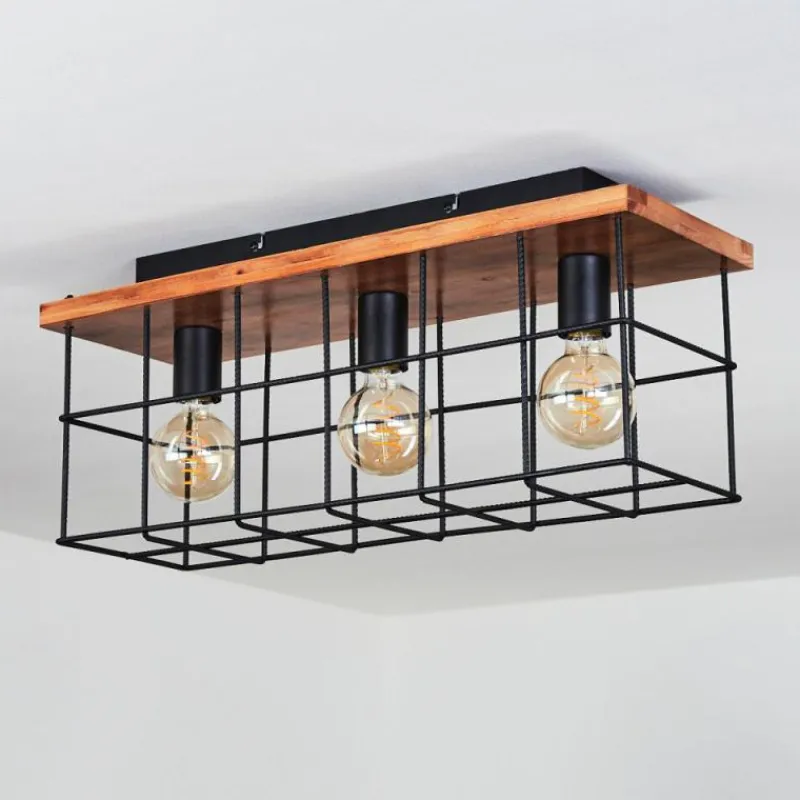 hofstein Plafonnier Fevaag Écru, Noir, 3 lumières