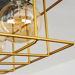 Lampes Dorées-hofstein Plafonnier Fevaag Or, Noir, 4 lumières