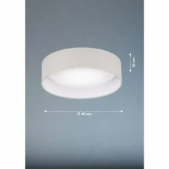 Lampes En Tissu-FHL easy Plafonnier Linus LED Gris, 1 lumière