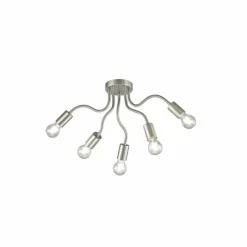 FHL easy Plafonnier FHL-easy Bree Nickel mat, 5 lumières* Plafonniers