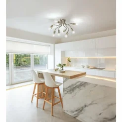 FHL easy Plafonnier FHL-easy Bree Nickel mat, 8 lumières* Plafonniers