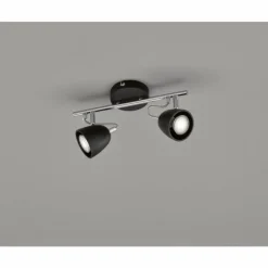 FHL easy Plafonnier FHL-easy Gemma Chrome, Noir, 2 lumières* Spots Et Projecteurs