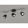 FHL easy Plafonnier FHL-easy Gemma Chrome, Noir, 3 lumières* Spots Et Projecteurs