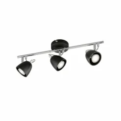 FHL easy Plafonnier FHL-easy Gemma Chrome, Noir, 3 lumières* Spots Et Projecteurs