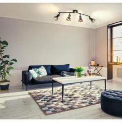 FHL easy Plafonnier FHL-easy Jess Noir, 4 lumières* Spots Et Projecteurs